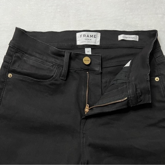 Frame Le High Straight Fringe Hem Jeans Size 26 - Picture 7 of 10